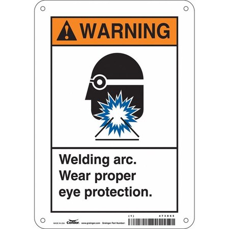 Safety Sign, 10 in Height, 7 in Width, Polyethylene, Horizontal Rectangle, English, 473X65 MPN:473X65