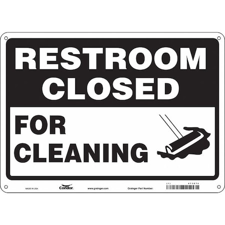FOR CLEANING, 14 in W x 10 in H, Horizontal Rectangle, Aluminum, 473Z74 MPN:473Z74