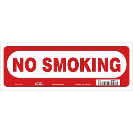 Safety Sign, 5 in H, 14 in W, Vinyl, Vertical Rectangle, English, 474C48 MPN:474C48