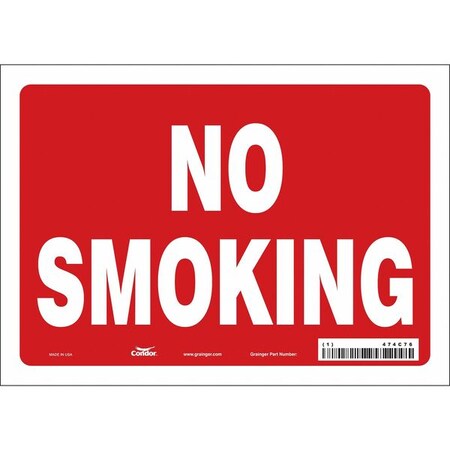 Safety Sign, 5 in H, 7 in W, Vinyl, Horizontal Rectangle, English, 474C76 MPN:474C76
