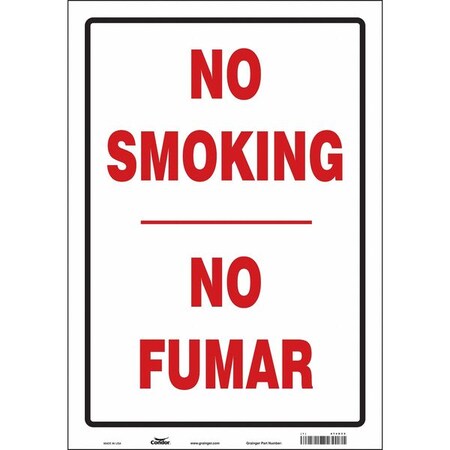 Safety Sign, 20 in H, 14 in W, Vinyl, Vertical Rectangle, English, Spanish, 474D59 MPN:474D59