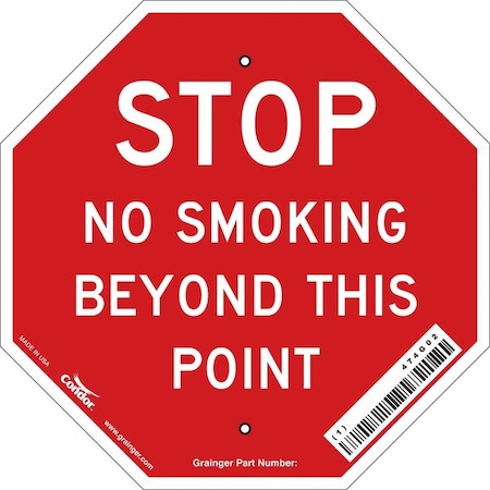 Safety Sign, 12 in H, 12 in W, Square, English, 474G02 MPN:474G02