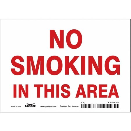 Safety Sign, 5 in H, 7 in W, Vinyl, Horizontal Rectangle, English, 474G39 MPN:474G39