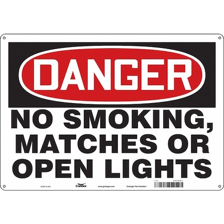 Safety Sign, 14 in H, 20 in W, Polyethylene, Horizontal Rectangle, English, 474U27 MPN:474U27