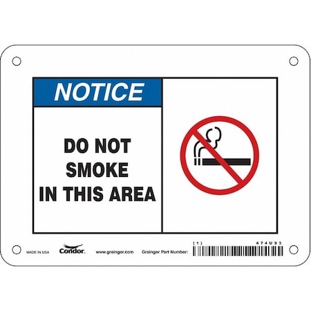 Safety Sign, 5 in H, 7 in W, Horizontal Rectangle, English, 474U93 MPN:474U93