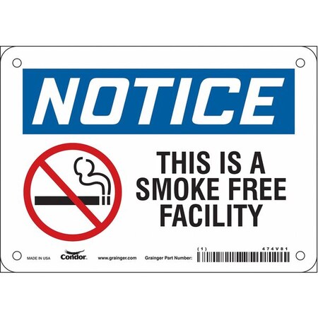 Safety Sign, 5 in H, 7 in W, Vinyl, Horizontal Rectangle, English, 474V81 MPN:474V81