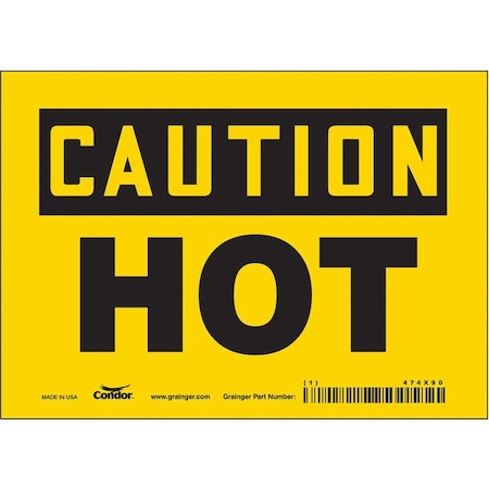 Danger Sign, 5 in H, 7 in W, Vinyl, Horizontal Rectangle, English, 474X90 MPN:474X90
