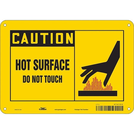 Danger Sign, 7 in H, 10 in W, Polyethylene, Vertical Rectangle, English, 474Y03 MPN:474Y03