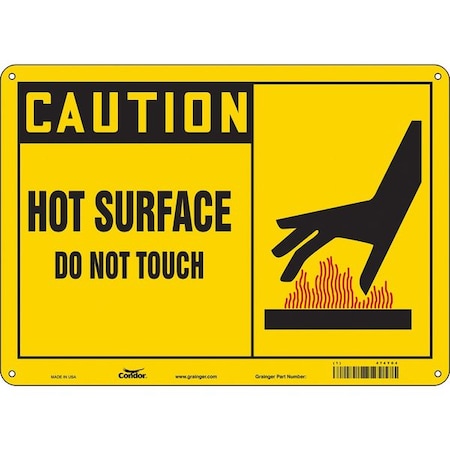 Danger Sign, 10 in H, 14 in W, Polyethylene, Horizontal Rectangle, English, 474Y04 MPN:474Y04