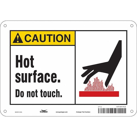 Danger Sign, 7 in H, 10 in W, Polyethylene, Vertical Rectangle, English, 474Y12 MPN:474Y12