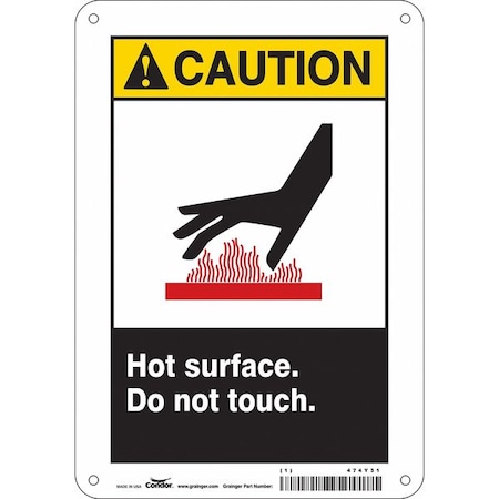 Danger Sign, 10 in H, 7 in W, Polyethylene, Horizontal Rectangle, English, 474Y31 MPN:474Y31