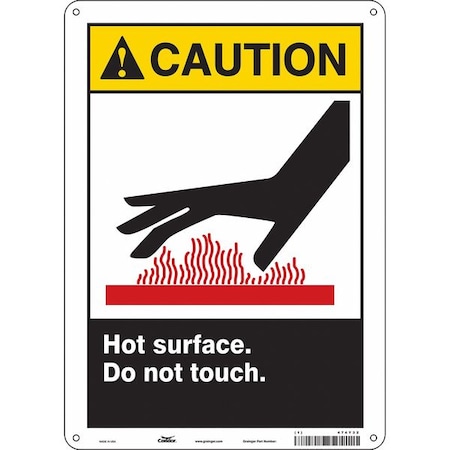 Safety Sign, 14 in Height, 10 in Width, Polyethylene, Vertical Rectangle, English, 474Y32 MPN:474Y32
