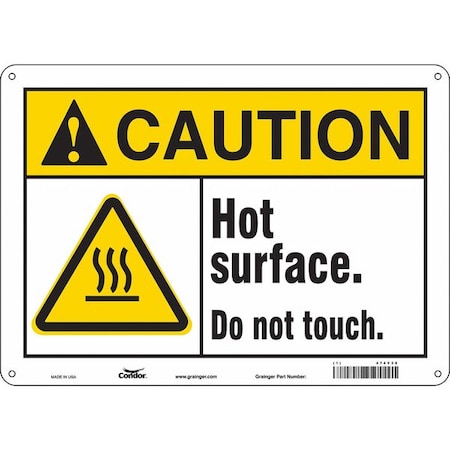 Danger Sign, 10 in H, 14 in W, Aluminum, Horizontal Rectangle, English, 474Y36 MPN:474Y36
