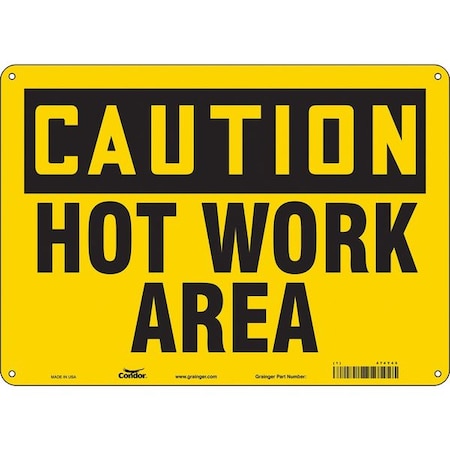 Danger Sign, 10 in H, 14 in W, Polyethylene, Horizontal Rectangle, English, 474Y45 MPN:474Y45