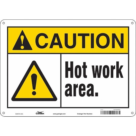 Danger Sign, 10 in H, 14 in W, Polyethylene, Horizontal Rectangle, English, 474Y52 MPN:474Y52