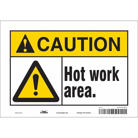 Danger Sign, 7 in H, 10 in W, Vinyl, Vertical Rectangle, English, 474Y53 MPN:474Y53