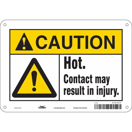 Danger Sign, 7 in H, 10 in W, Polyethylene, Vertical Rectangle, English, 474Y57 MPN:474Y57