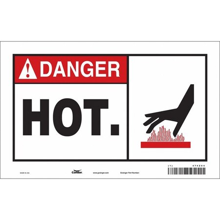 Safety Sign, 7 1/2 in H, 12 in W, Vinyl, Vertical Rectangle, English, 474Z04 MPN:474Z04