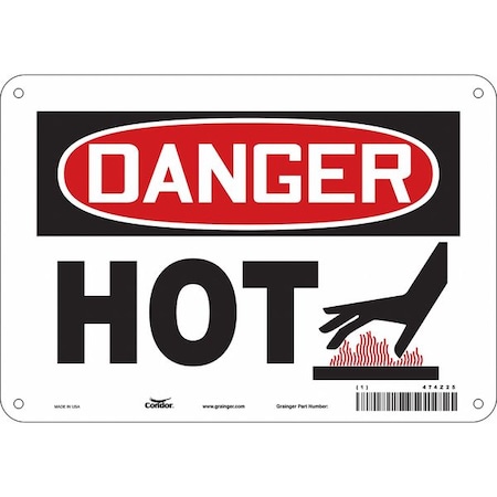 Safety Sign, 7 in Height, 10 in Width, Polyethylene, Vertical Rectangle, English, 474Z25 MPN:474Z25