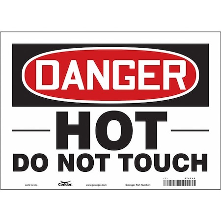 Safety Sign, 10 in Height, 14 in Width, Vinyl, Horizontal Rectangle, English, 474Z46 MPN:474Z46