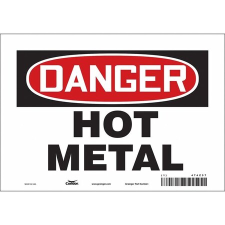Safety Sign, 7 in Height, 10 in Width, Vinyl, Vertical Rectangle, English, 474Z57 MPN:474Z57