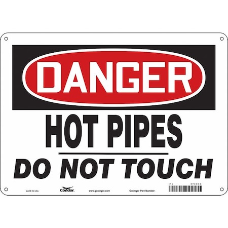 Danger Sign, 10 in H, 14 in W, Aluminum, Horizontal Rectangle, English, 474Z66 MPN:474Z66