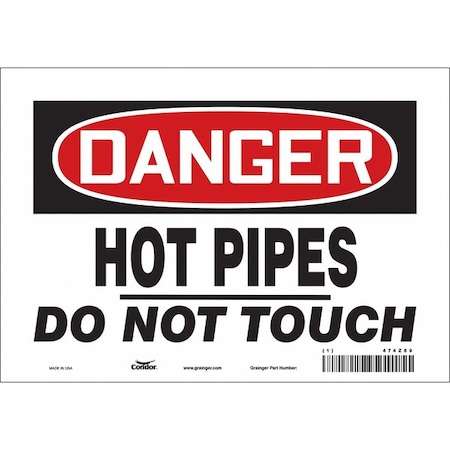 Safety Sign, 7 in Height, 10 in Width, Vinyl, Vertical Rectangle, English, 474Z69 MPN:474Z69