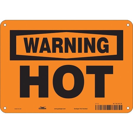 Danger Sign, 7 in H, 10 in W, Polyethylene, Vertical Rectangle, English, 475A09 MPN:475A09