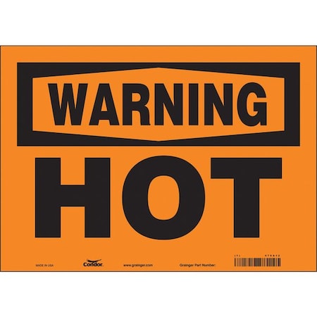 Safety Sign, 10 in Height, 14 in Width, Vinyl, Horizontal Rectangle, English, 475A12 MPN:475A12