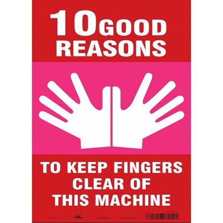 Safety Sign, 14 in Height, 10 in Width, Vinyl, Vertical Rectangle, English, 475A56 MPN:475A56