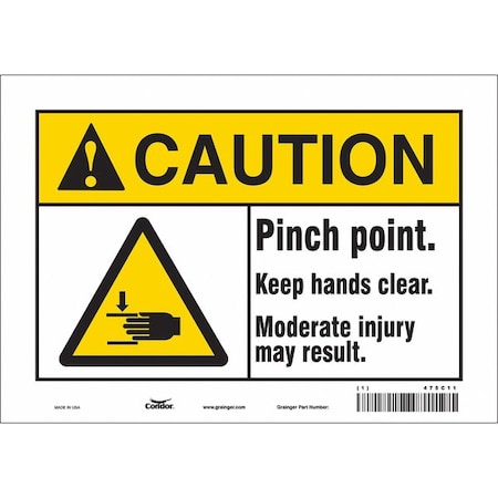 Safety Sign, 7 in Height, 10 in Width, Vinyl, Vertical Rectangle, English, 475C11 MPN:475C11