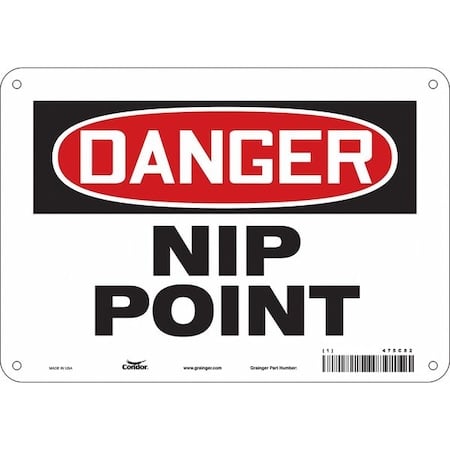 Safety Sign, 7 in Height, 10 in Width, Aluminum, Vertical Rectangle, English, 475C82 MPN:475C82