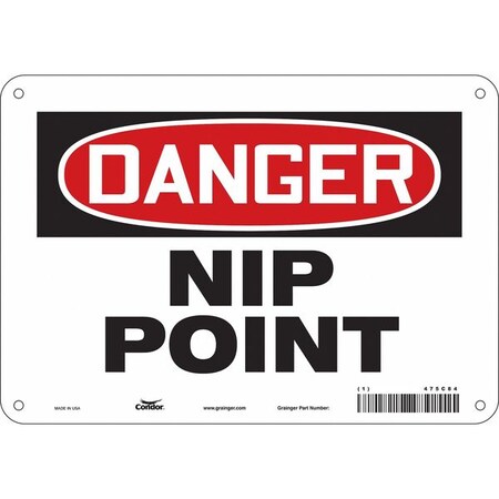 Safety Sign, 7 in Height, 10 in Width, Polyethylene, Vertical Rectangle, English, 475C84 MPN:475C84