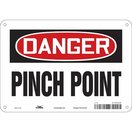 Safety Sign, 7 in Height, 10 in Width, Aluminum, Vertical Rectangle, English, 475C88 MPN:475C88