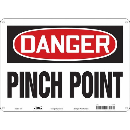Safety Sign, 10 in Height, 14 in Width, Aluminum, Horizontal Rectangle, English, 475C89 MPN:475C89