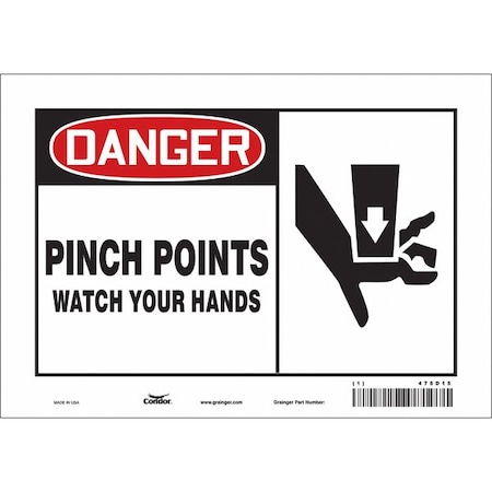 Safety Sign, 7 in Height, 10 in Width, Vinyl, Vertical Rectangle, English, 475D15 MPN:475D15