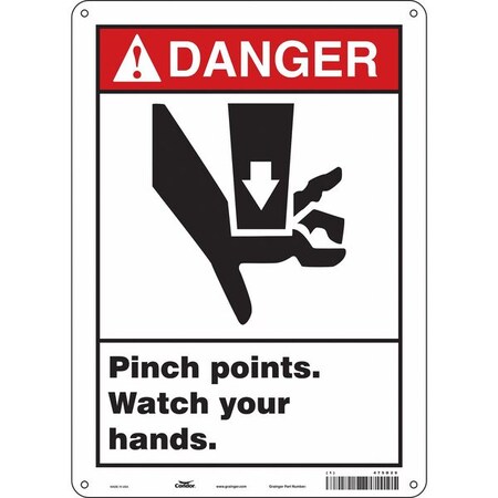 Safety Sign, 14 in Height, 10 in Width, Polyethylene, Vertical Rectangle, English, 475D29 MPN:475D29
