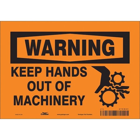 Safety Sign, 7 in Height, 10 in Width, Vinyl, Vertical Rectangle, English, 475D83 MPN:475D83