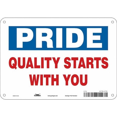 Safety Sign, 7 in Height, 10 in Width, Polyethylene, Vertical Rectangle, English, 475J75 MPN:475J75