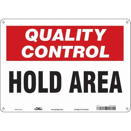 Quality Control, Hold Area, 14 in W x 10 in H, Horizontal Rectangle, Polyethylene, 475J94 MPN:475J94