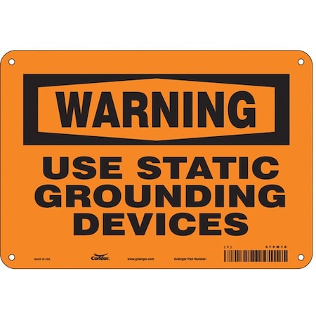 Safety Sign, 7 in Height, 10 in Width, Polyethylene, Vertical Rectangle, English, 475M16 MPN:475M16