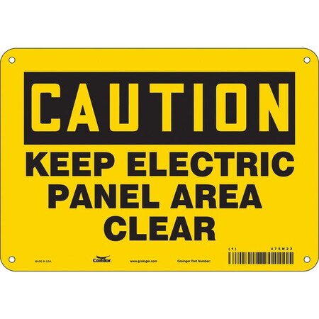 Safety Sign, 7 in Height, 10 in Width, Aluminum, Vertical Rectangle, English, 475N22 MPN:475N22