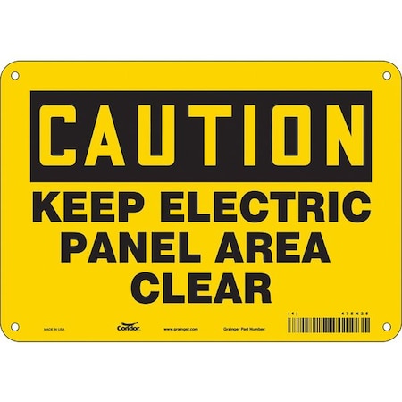 Safety Sign, 7 in Height, 10 in Width, Polyethylene, Vertical Rectangle, English, 475N25 MPN:475N25