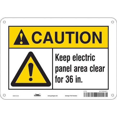 Safety Sign, 7 in Height, 10 in Width, Polyethylene, Vertical Rectangle, English, 475N41 MPN:475N41