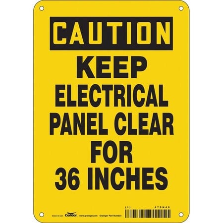 Safety Sign, 10 in Height, 7 in Width, Polyethylene, Horizontal Rectangle, English, 475N49 MPN:475N49