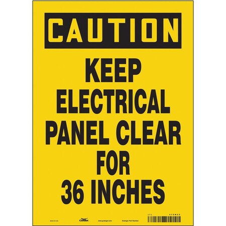 Safety Sign, 14 in Height, 10 in Width, Vinyl, Vertical Rectangle, English, 475N52 MPN:475N52