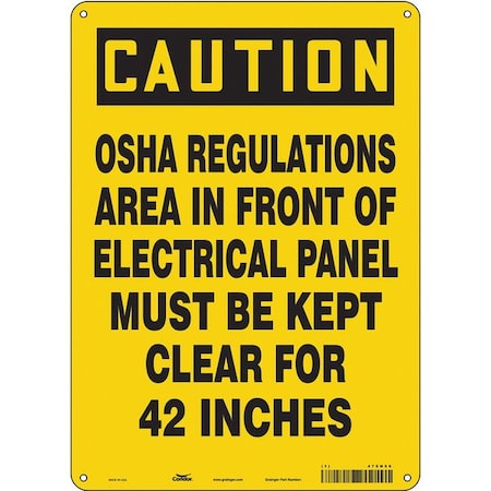 Safety Sign, 14 in Height, 10 in Width, Polyethylene, Vertical Rectangle, English, 475N56 MPN:475N56