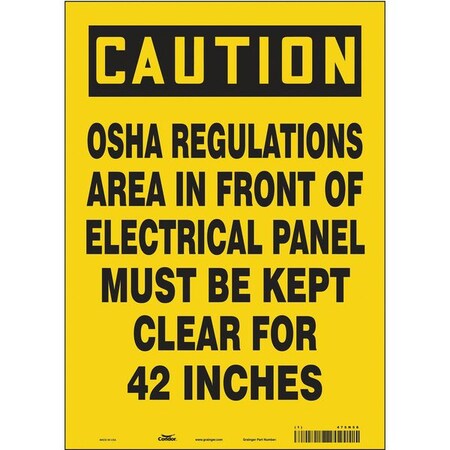 Safety Sign, 14 in Height, 10 in Width, Vinyl, Vertical Rectangle, English, 475N58 MPN:475N58
