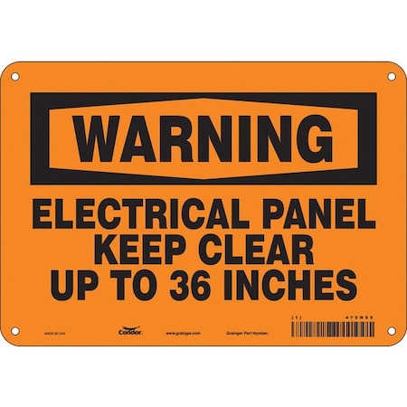 Safety Sign, 7 in Height, 10 in Width, Polyethylene, Vertical Rectangle, English, 475N95 MPN:475N95