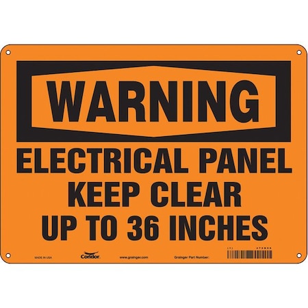 Safety Sign, 10 in Height, 14 in Width, Polyethylene, Horizontal Rectangle, English, 475N96 MPN:475N96